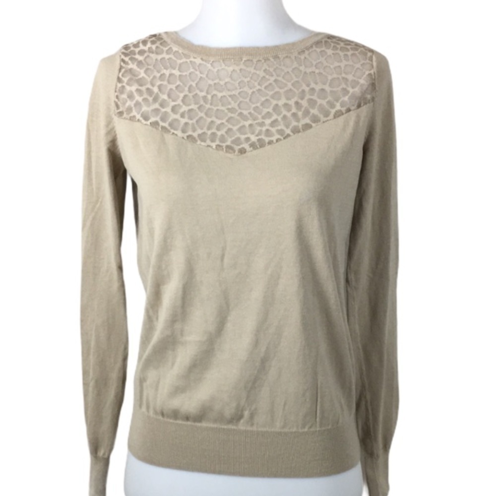 SEZANE Sweater Lace Beige Tie